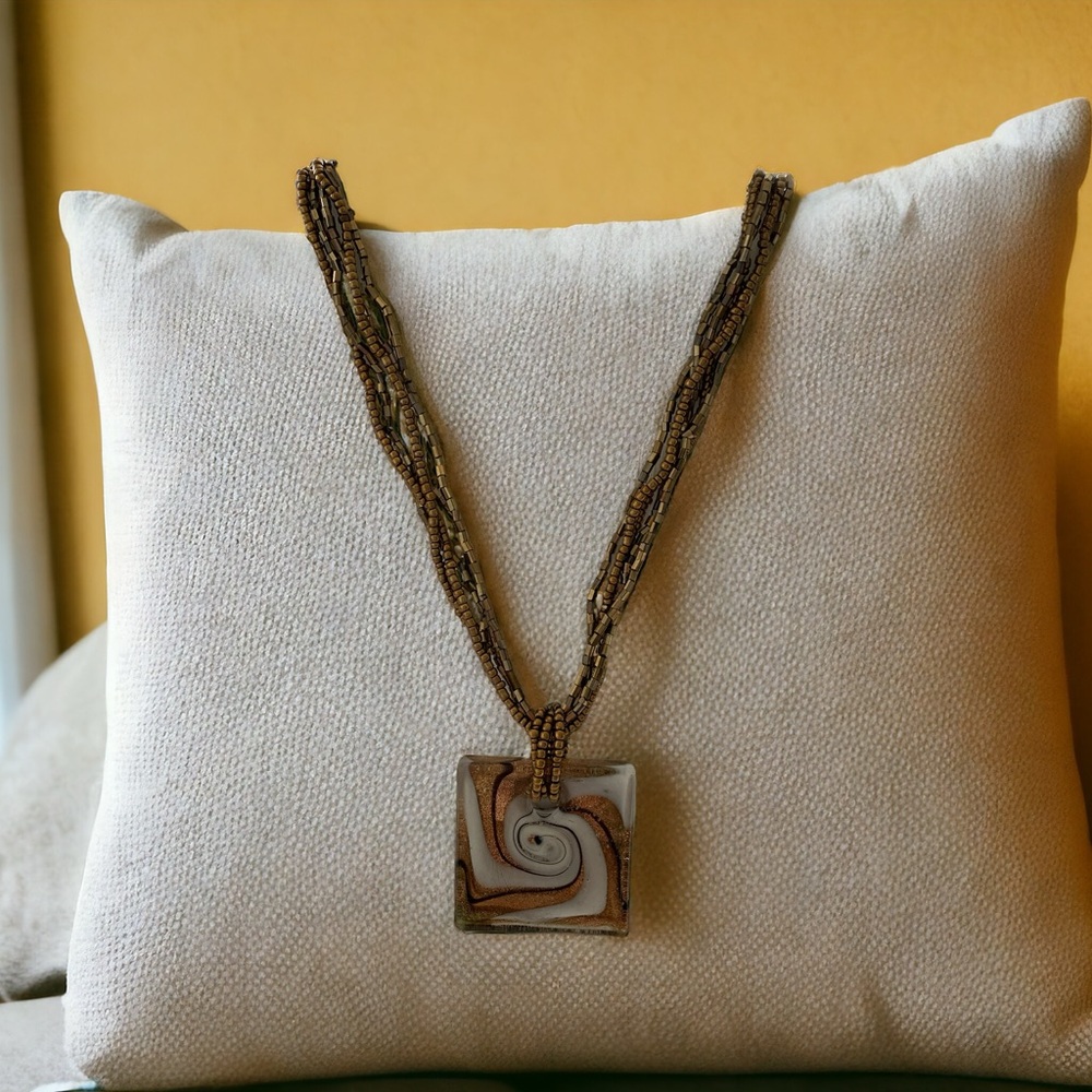 Fused glass pendant